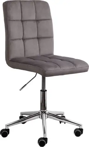 Офисное кресло AksHome Fiji поворотное (светло-серый велюр HCJ-38/хром) – изображение в каталоге