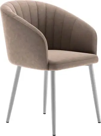 Стул с подлокотниками Табурет Верона (бренди 05/каркас белый) – изображение в каталоге