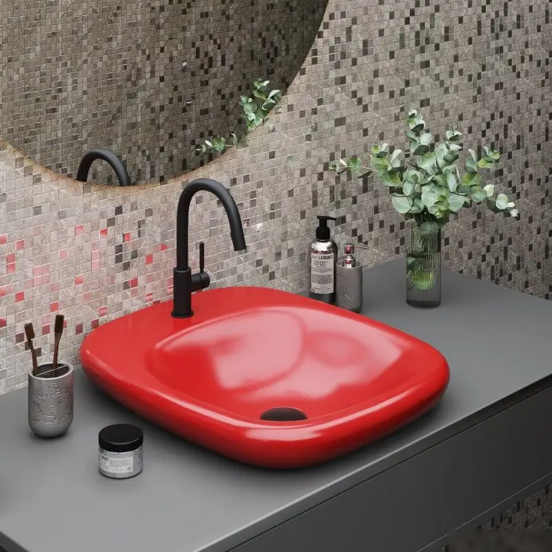 Умывальник Ambassador Diamond 126T21101 (красный) - фото товара