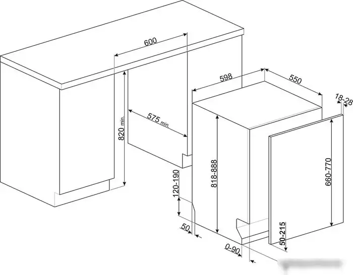 Посудомоечная машина Smeg STL352C - фото товара