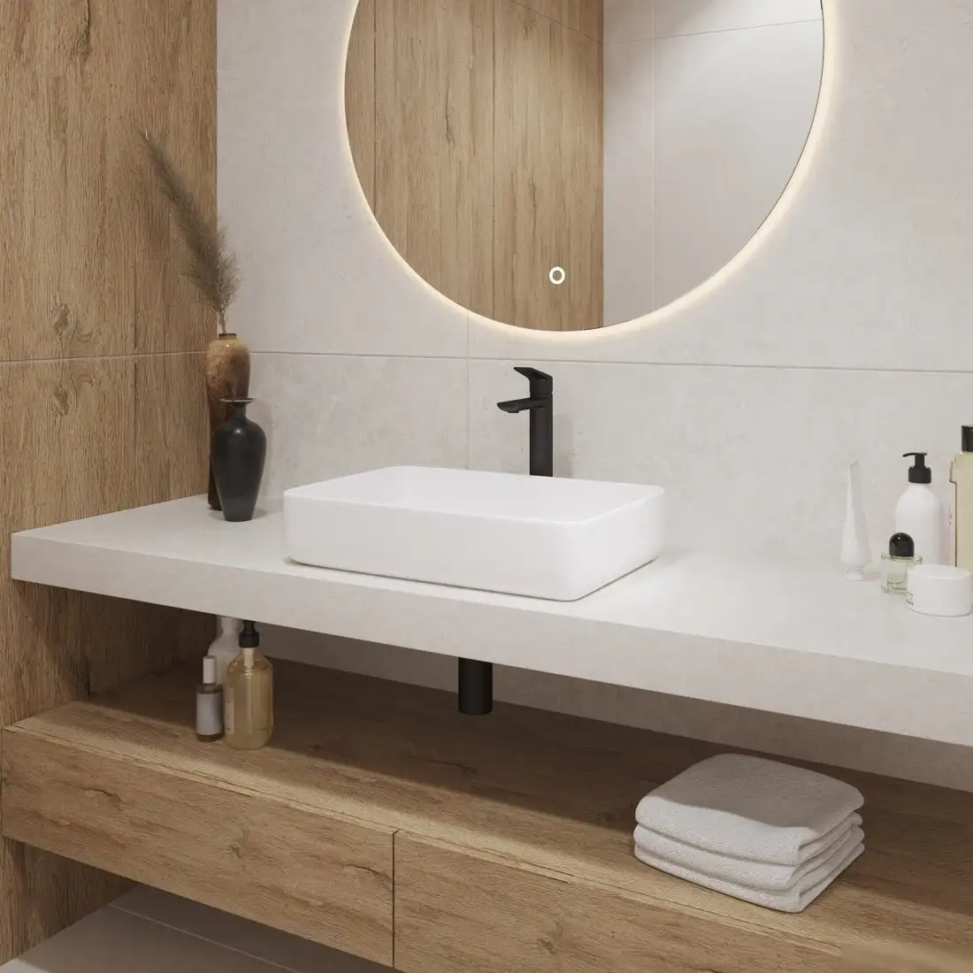 Умывальник Lauter 21487-50 + клапан 21190CH + сифон 21635CH (хром) - фото товара