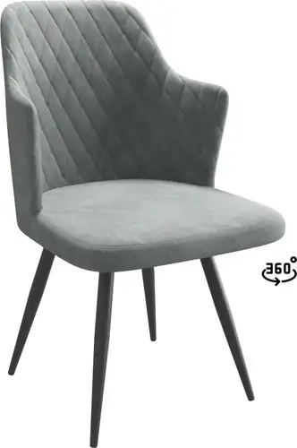 Стул Мамадома Freddy-R1 360 (k10 Антрацит замша Lux/черный)