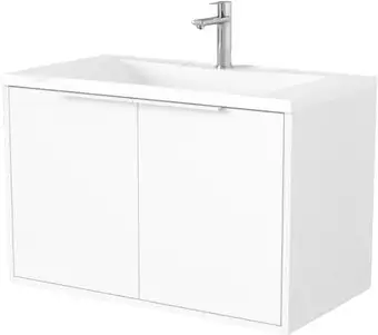 Дабер Тумба под умывальник 018 Andrea Elen 80 Т18.8А.0.5Б (белый древесный/ручка белая) – изображение в каталоге