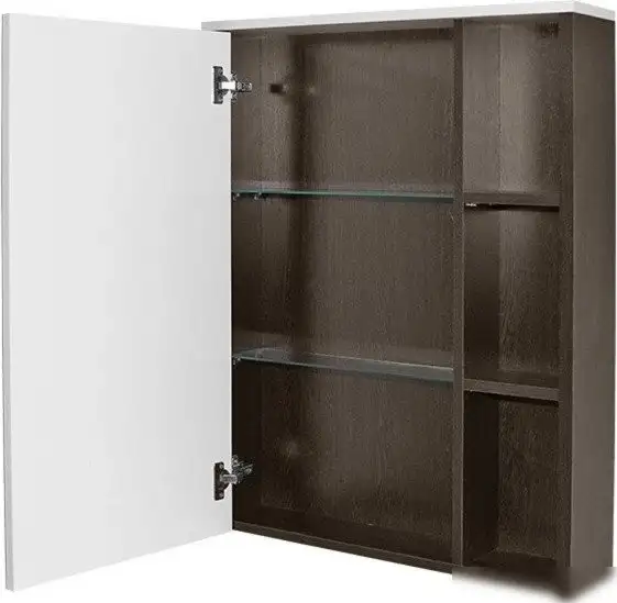 Mixline Шкаф с зеркалом для ванной Боско-55 554986 (беый/венге) – фото товара