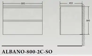BelBagno Тумба под умывальник ALBANO-800-2C-SO-CVG – фото товара