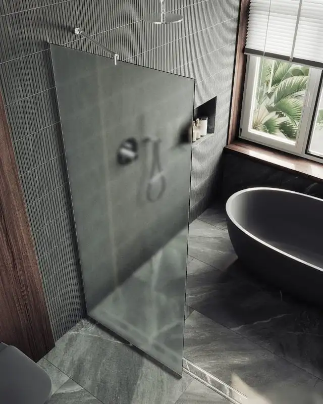 Душевая стенка MaybahGlass 195x69 MGD-706-5у (сатин стекло/хром матовый) - фото товара