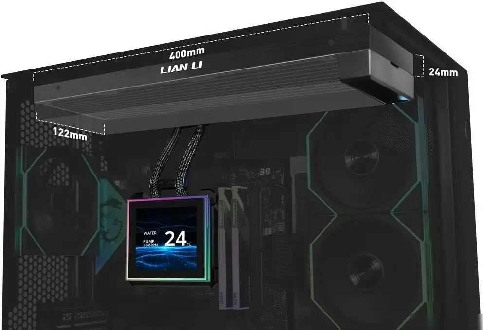 Радиатор системы жидкостного охлаждения Lian Li HydroShift II LCD-S 360N G89.GHS2LCDS36NB.R0 – фото товара