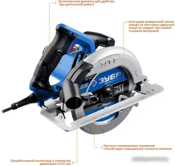 Дисковая пила Зубр ПДП-65 – фото товара