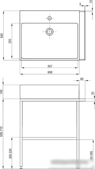 Deante Стол с умывальником Temisto 65 CDTS6U6S – фото товара
