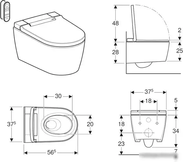 Унитаз Geberit AquaClean Sela 146.224.21.1 - фото товара