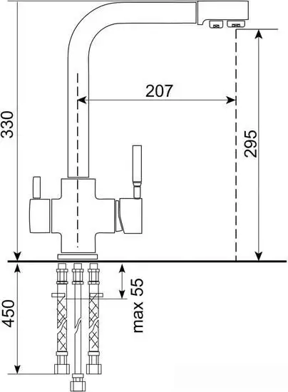 Смеситель Ulgran UQ-016-07 (уголь) - фото товара