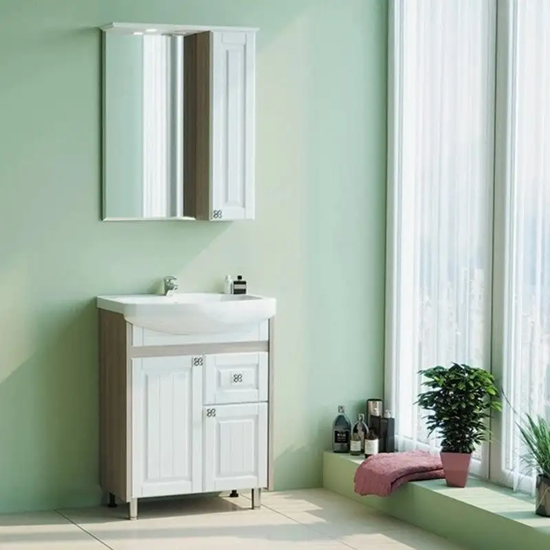 Mixline Шкаф с зеркалом для ванной Версаль-55 554989 (с подсветкой) – фото товара