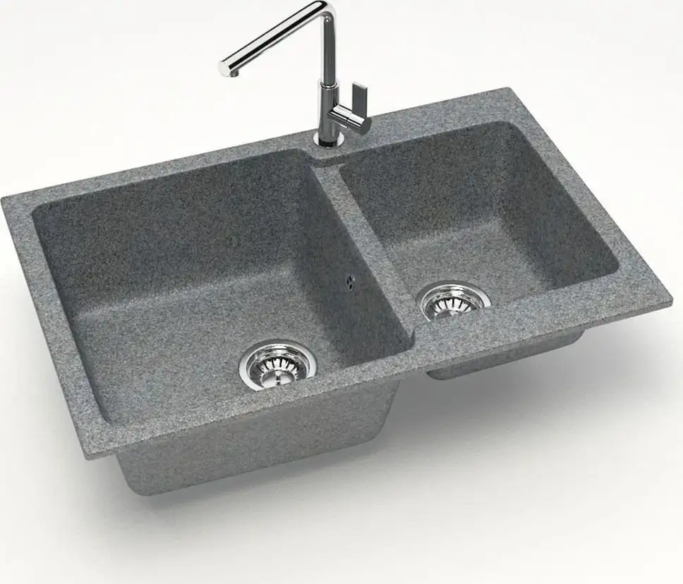 Кухонная мойка MARRBAXX Карельский камень модель 191/Q8 (темно-серый) - фото товара