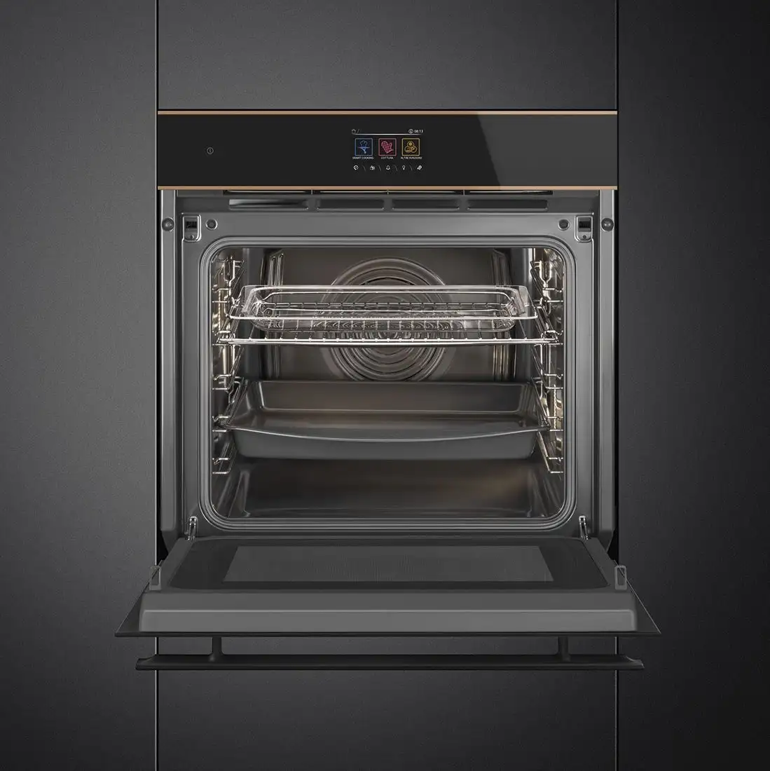 Электрический духовой шкаф Smeg SO6604M2PNR - фото товара