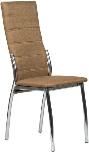 Стул ВВР Прага (коричневый/хром, рогожка) – изображение в каталоге