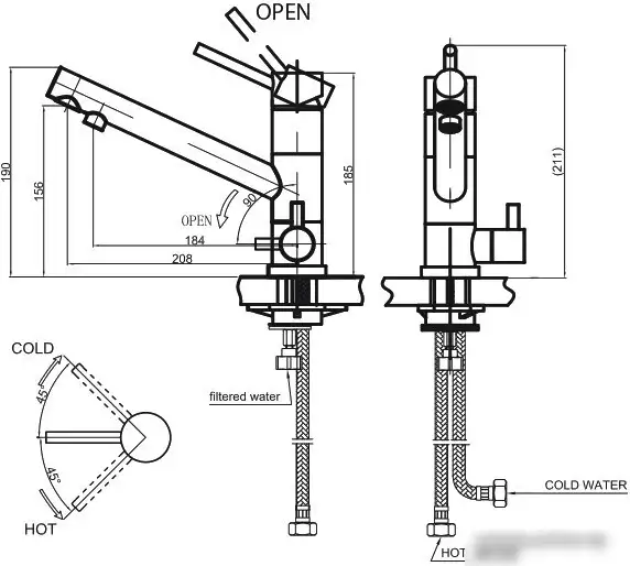 Смеситель Omoikiri Tonami-Bn (4994018) - фото товара