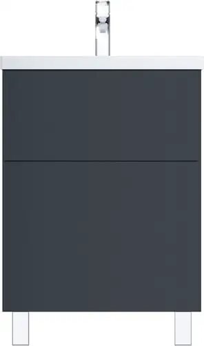 AM.PM Тумба под умывальник Gem 60 M90FSX06022GM32 (2 ящика, графит) – изображение в каталоге