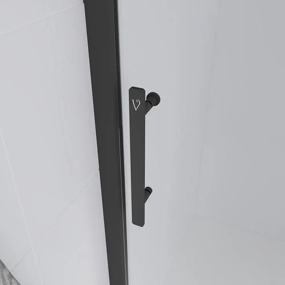 Душевая дверь Veconi E1 140x195 E1-B-140-01-C9 (стекло прозрачное/черный матовый) - фото товара