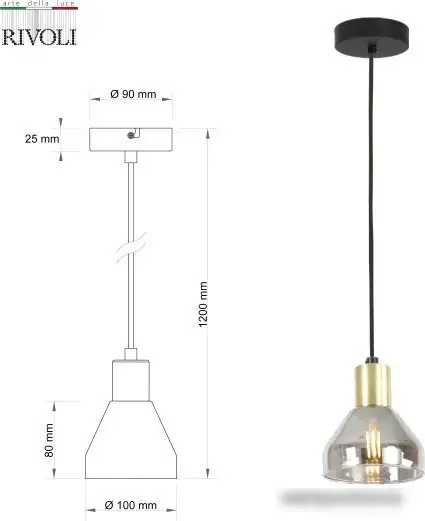Подвесная люстра Rivoli Kassandra 3118-201 Б0054675 – фото товара