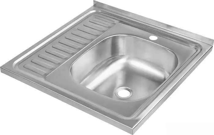 Кухонная мойка Saniteco 6060-R (с сифоном) - фото товара