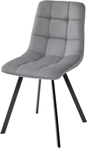 Стул M-City Ричи 688M05749 (H-14 серый велюр/черный) – изображение в каталоге