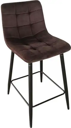 Стул AksHome Mia (коричневый велюр HLR49/черный) – изображение в каталоге