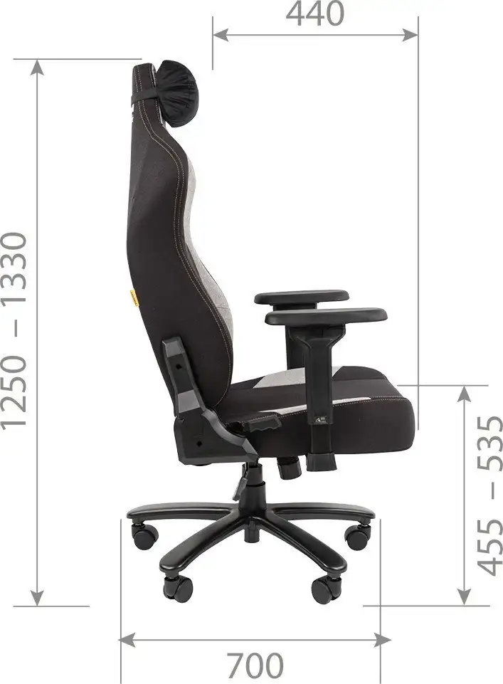 Игровое (геймерское) кресло CHAIRMAN CH30 (черно-серый) – фото товара