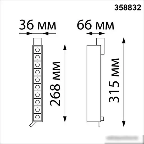 Трековый светильник Novotech Iter 358832 – фото товара