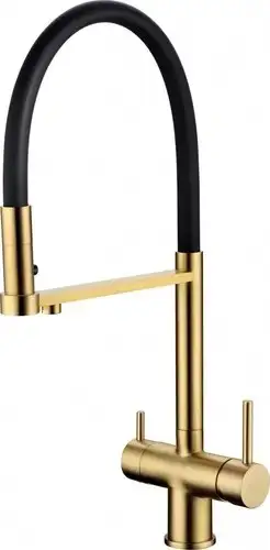 Смеситель Grocenberg GB4095 с гибким изливом (золото матовый) - изображение в каталоге