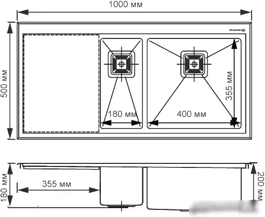 Кухонная мойка Omoikiri Akisame 100-2-GM-R (4993041) - фото товара
