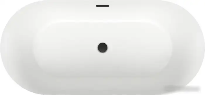 Ванна Wellsee Chalice Perfection 166x77 230601003 (отдельностоящая ванна белый глянец, экран, ножки, сифон-автомат матовый черный) - фото товара