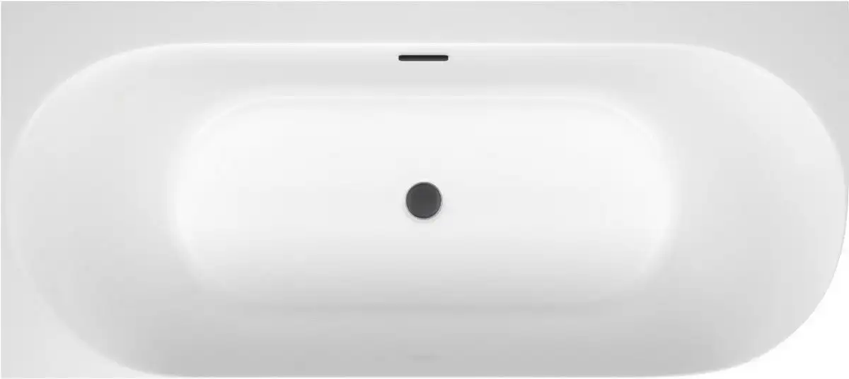 Ванна Wellsee Collaro 170x80 28910303R (пристенная ванна (левая) белый глянец, экран, ножки, сифон-автомат матовый черный) - фото товара