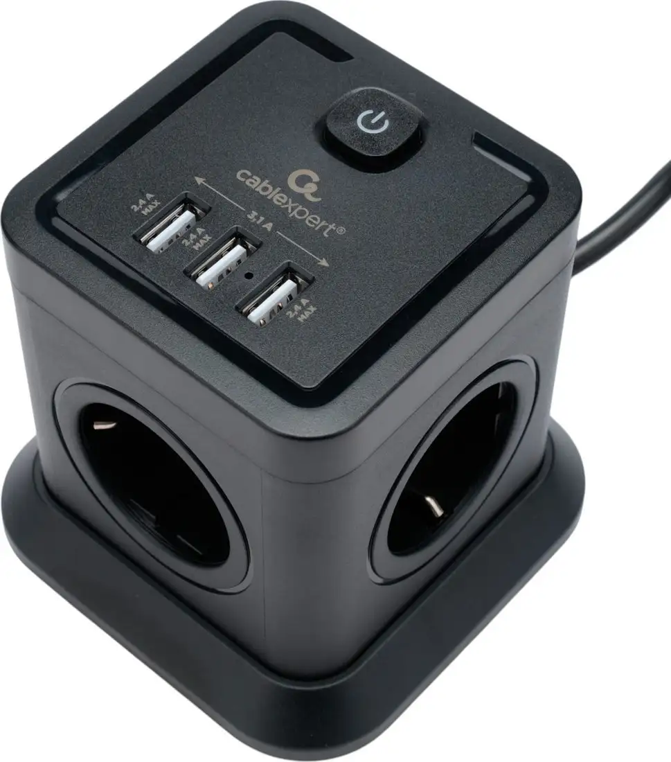 Сетевой фильтр Cablexpert TWR-4-U3-B-3 – фото товара