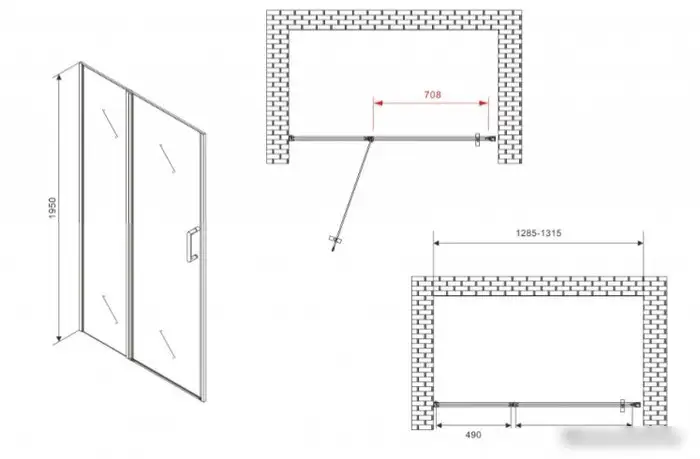Душевая дверь Abber Sonnenstrand AG04130S - фото товара