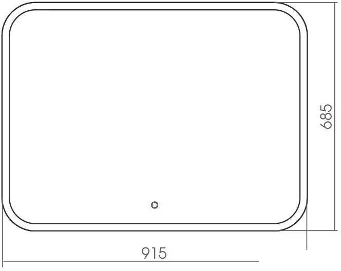 Мебель для ванных комнат Grossman Зеркало Comfort LED 91.5x68.5 690680 – фото товара