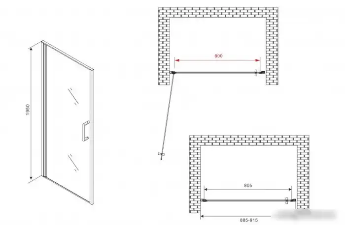 Душевая дверь Abber Sonnenstrand AG04090B - фото товара