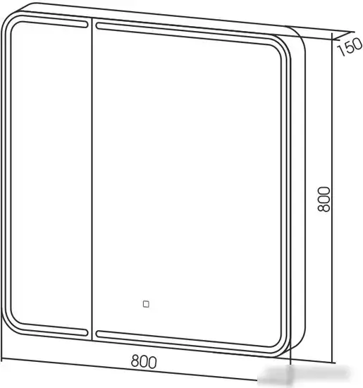 Silver Mirrors Шкаф с зеркалом Alliance 805x800 LED-00002516 – фото товара