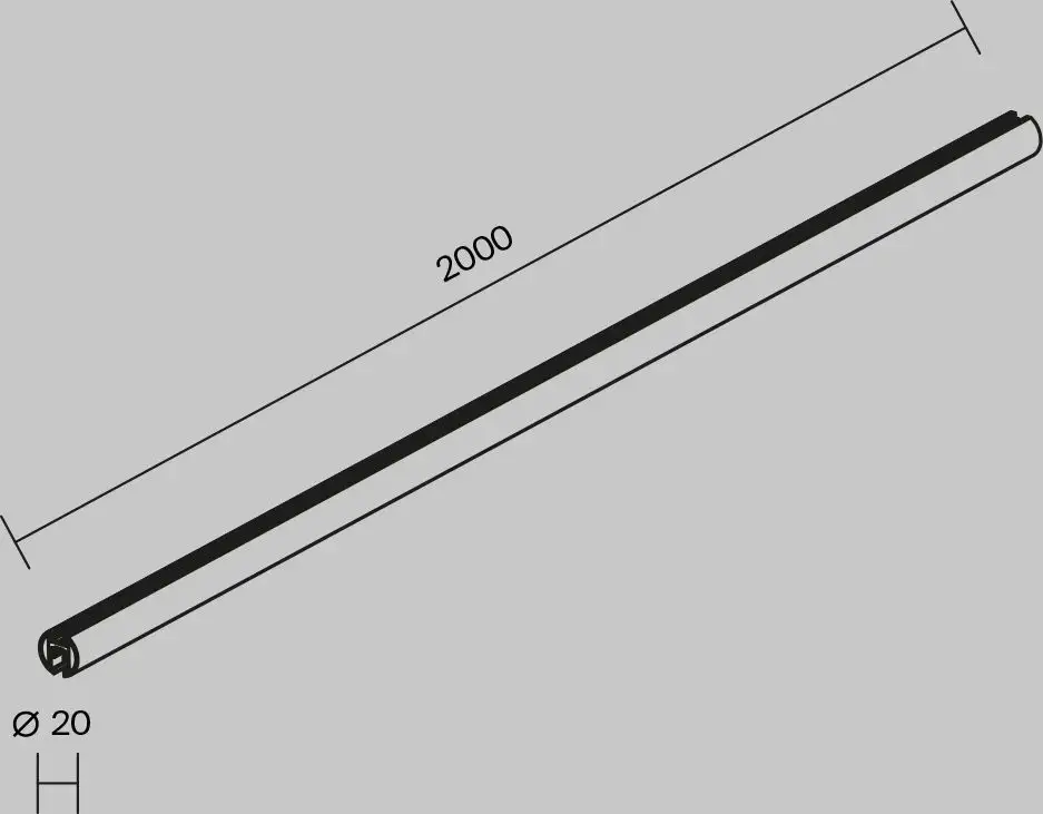 Шинопровод Maytoni Technical Busbar trunkings Levity TRX184-R-112B – фото товара