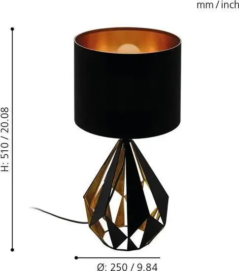 Настольная лампа Eglo Carlton 5 43077