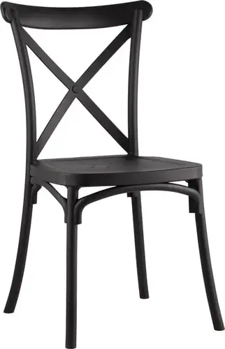 Стул Stool Group Кроссбэк пластиковый (черный) – изображение в каталоге