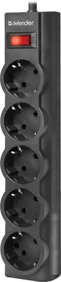 Сетевой фильтр Defender ES largo 5 (черный) – фото товара