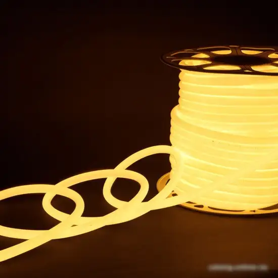 Гибкий неон Elektrostandard 220V 9.6W 144Led 2835 IP67 круглый теплый белый a052998 – фото товара