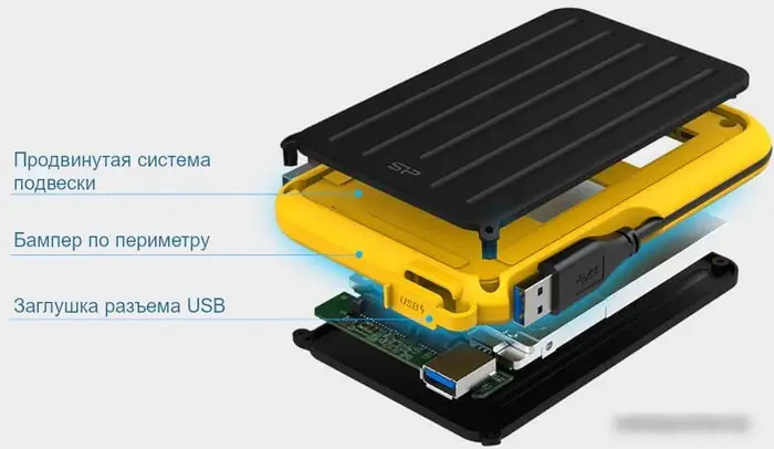 Внешний накопитель Silicon-Power Armor A66 5TB SP050TBPHD66LS3Y – фото товара