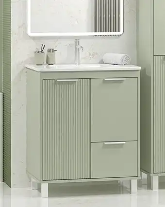 Brevita Тумба с умывальником Risacca Pistachio 70 RIS-06070-0842Я+B-OND070-01 (фисташковый) – изображение в каталоге