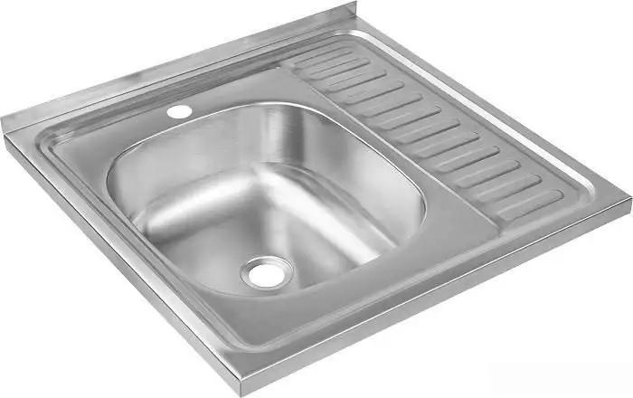 Кухонная мойка Saniteco 6060-L (с сифоном) - фото товара