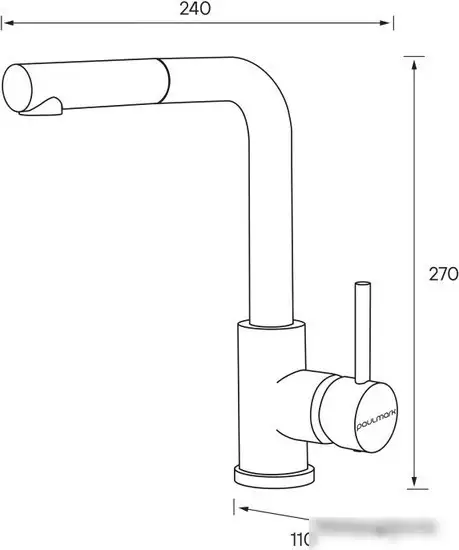 Смеситель Paulmark Kassel Ka214311-431 (белый матовый) - фото товара