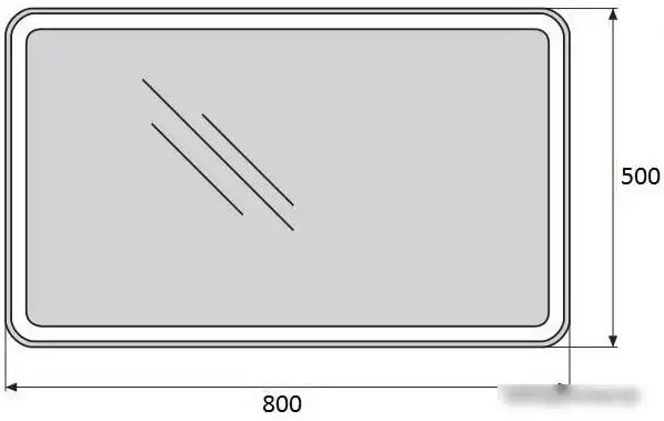 BelBagno Зеркало SPC-MAR-500-800-LED-BTN – фото товара