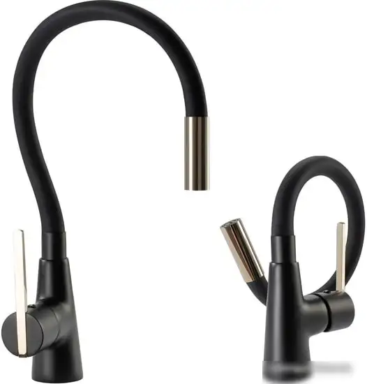 Смеситель Rea Icon REA-B5682 (черный/золотой) - фото товара