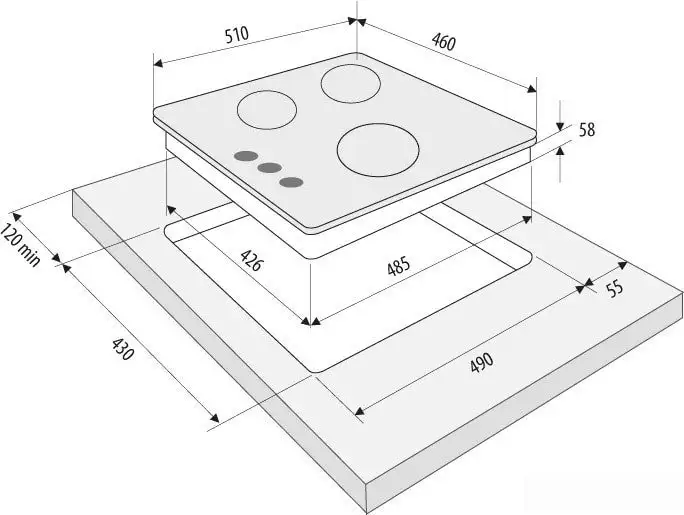 Варочная панель Krona Fiero 45 WH - фото товара