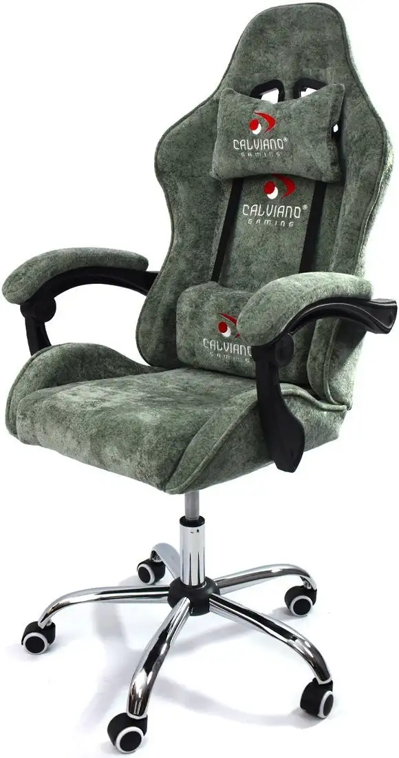 Игровое (геймерское) кресло Calviano Nero (green plush) – фото товара